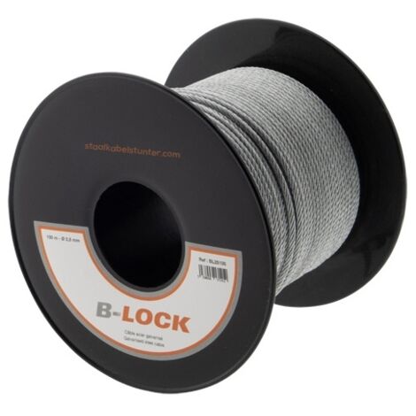 Bobine 150m de cable acier galva D2,5 mm Charge 70Kg Gripple