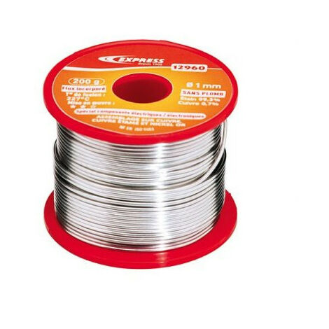 Bobine 200 gr étain 99.3% Ø 1 mm âme décapante