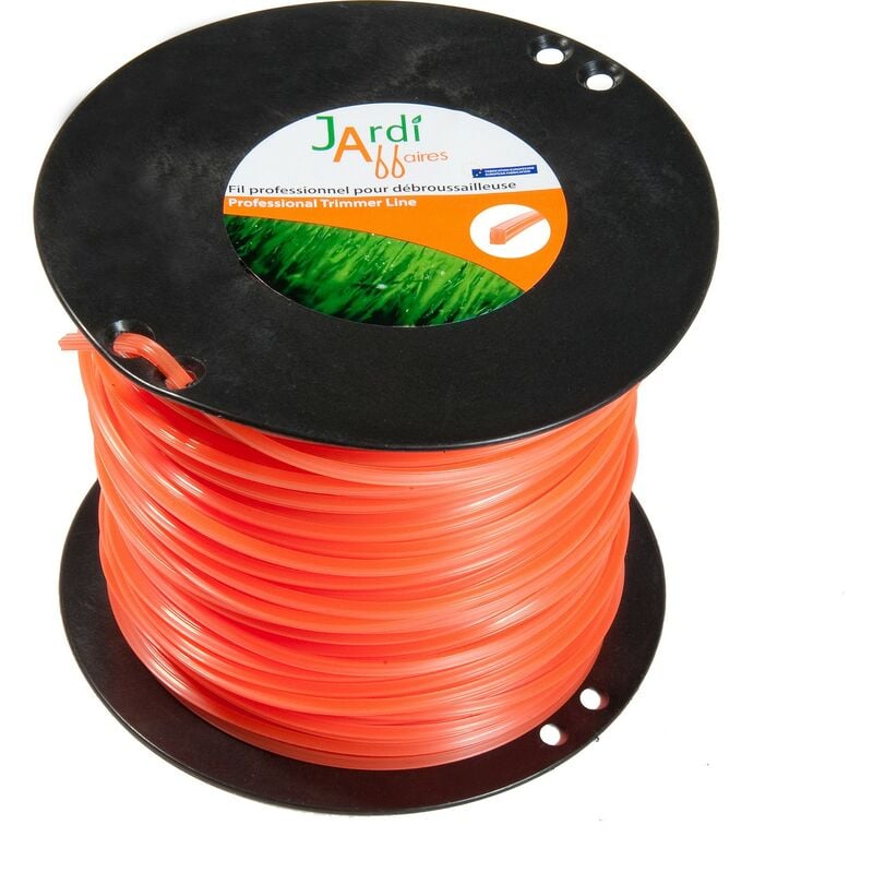 Jardiaffaires - Bobine de fil professionnel pour débroussailleuse carré 3mmx230mètres