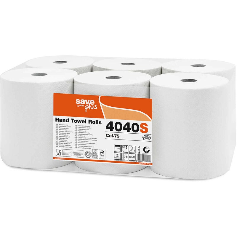 Bobine essuie mains master autocut 2 plis blanc le colis de 6 rouleaux - cel 4040 - Essuie mains et distributeur Celtex