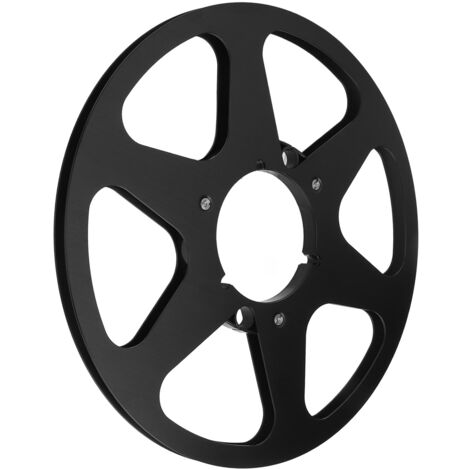 Bobine Aluminium Vide 10 Pouces pour Bande 1/4" - 6 Trous, Noir