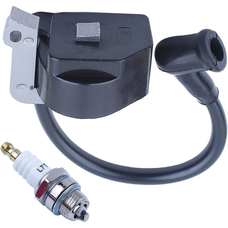 Bobine d'allumage avec bougie d'allumage pour Stihl FS38 FS46 FS45 FS55 FC55 FC55Z FC55-DZ HL45 HL45Z HL45-DZ HS45 HS45Z KM55 KM55RZ KM55C KM55R
