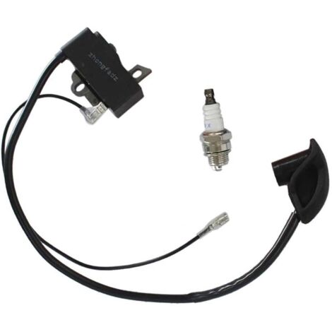 Bobine d'allumage avec bougie pour Stihl FS120, FS120R, FS200, FS200R, FS250, FS250R, FS300, FS350, FR350, FR450, FR480, FR480C - Rechange 4134 400 1301
