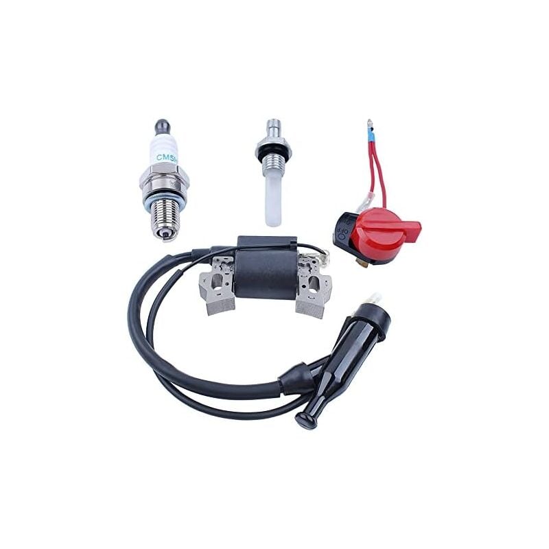 Bobine d'allumage avec Interrupteur Marche-arrêt, kit de Filtre à Carburant, pour pièces de Moteur de Moteur de Tondeuse à Gazon Honda Gx160 Gx200