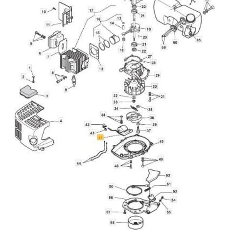 Bobine d'allumage électronique pour moteur de taille-haie HT55 HT60 GGP STIGA 6981204