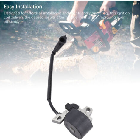 Bobine d'Allumage en Fer/Caoutchouc pour Tronçonneuses 066 046 MS460 MS650 MS660 - Module de Remplacement (Bobine + 2 Accessoires)