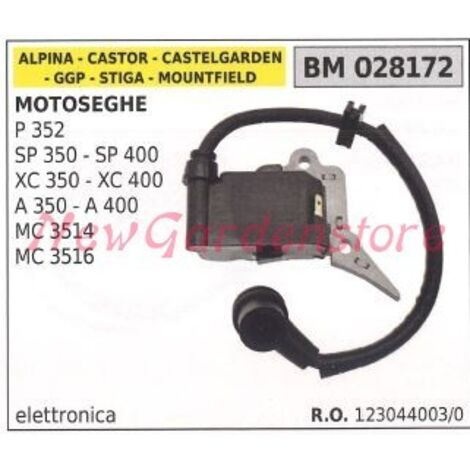 Bobine d'allumage GGP pour tronçonneuses P352 SP350 400 XC 350 MC 3514 3516 028172
