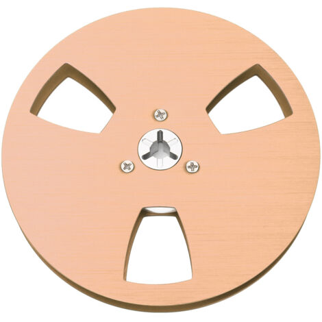 Bobine de 1/4 pouce vide en alliage d'aluminium à 3 trous pour machine universelle, dorée, pour bande sonore