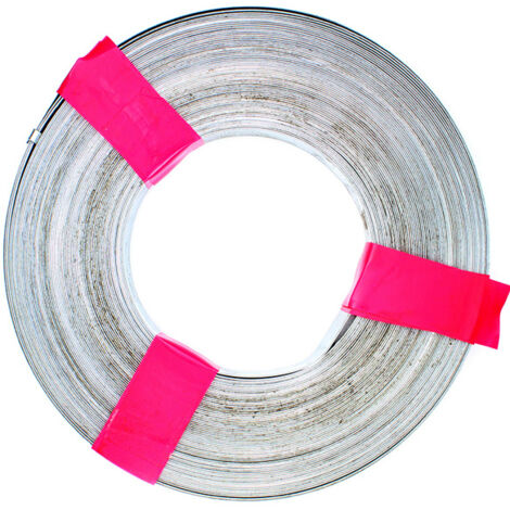 Bobine de 25 m de bande acier galvanisé non perforée largeur 25 mm - Ram