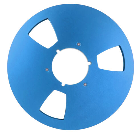 Bobine de bande magnétique 10 pouces 1/4 pouce, 3 trous de résistance au vent, pour enregistrement, couleur bleue