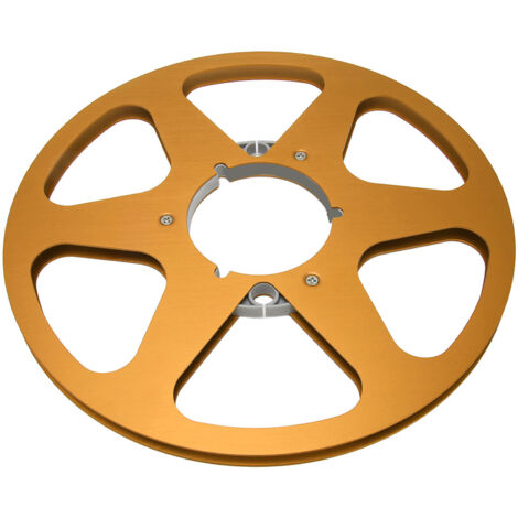 Bobine de bande magnétique vide 1/4 10 pouces en alliage d'aluminium, 6 trous anti-vent, pour enregistrement audio, couleur or.