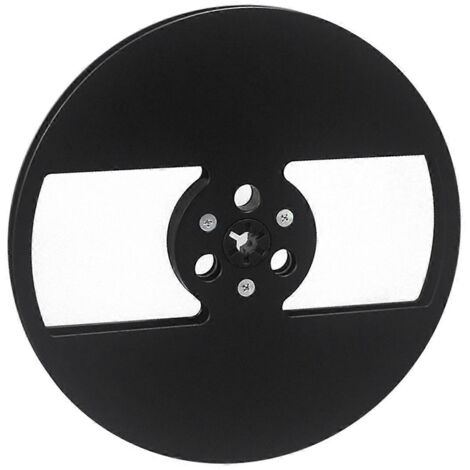 Bobine de bande magnétique vide, bobine ouverte universelle, bobine de bande sonore vide, noire