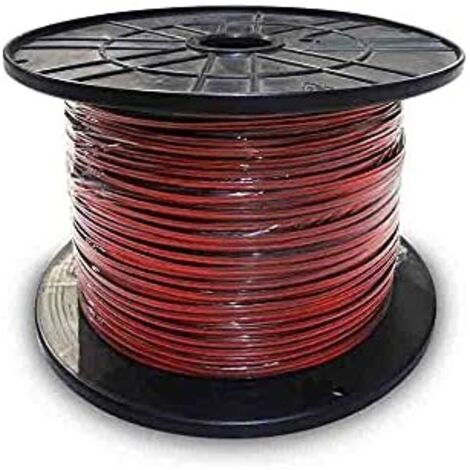 Bobine de câble audio parallèle 2x0,75mm rouge noir grande bobine de 1000m