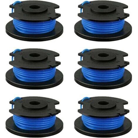 Bobine de câble de rechange pour Ryobi One+ AC14RL3A. Olt1832 Rac124. 1.6 mm. pour tondeuses à gazon Ryobi 18 V. 24 V. 40 V. 3.4 m (6 pièces)
