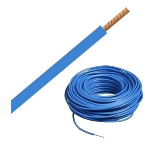 Bobine de Câble H07VR 6 mm² - 100 m - Bleu - Bleu