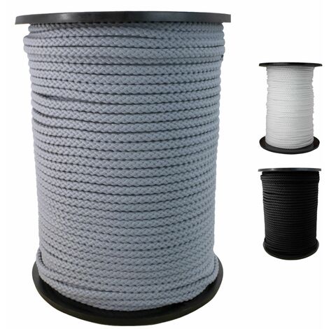 Bobine de corde tressée 3 mm x 100 m - Gris - Linxor
