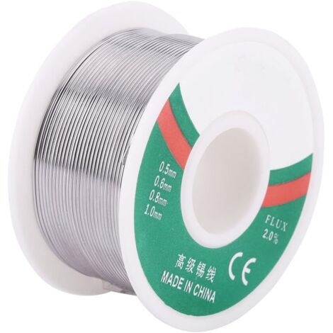 Bobine de Fil à Souder sans Plomb - 0.8mm/100g, Colophane Core, Flux de Soudure Étain