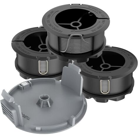 bobine de fil coupe bordure，6m de fil de 1,6mm de diamètre F016800570 / 1600A01R5J couvercle compatible avec Bosch Home and Garden Fil pour coupe bordure. (4 pièces)