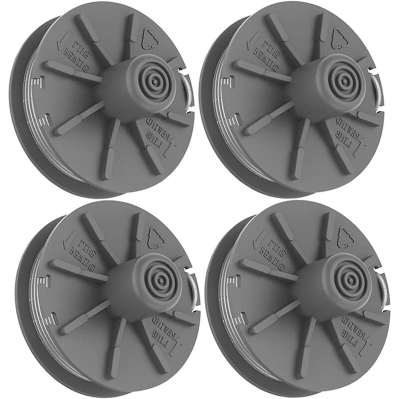 Bobine de fil de Coupe , 4 Pièces Bobine pour Coupe-Bordures Turbo Taille-bordures 5307-20 Cordon 6m Rechange de Coupe Gazon Bobine pour Gardena