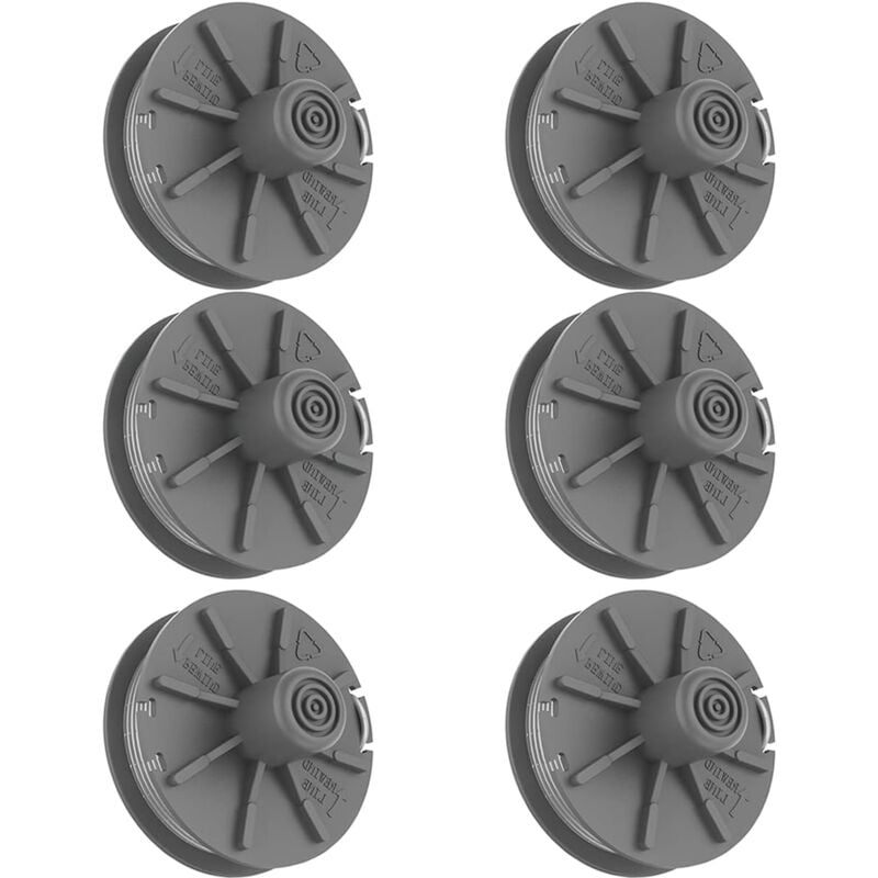 Bobine de fil de Coupe , 6 Pièces Bobine pour Coupe-Bordures Turbo Taille-bordures 5307-20 Cordon 6m Rechange de Coupe Gazon Bobine pour Gardena
