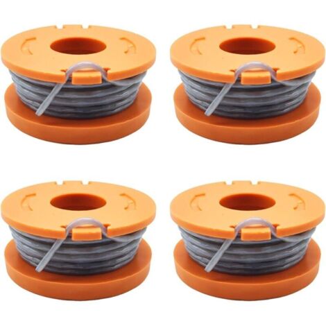 Bobine de fil de débroussailleuse compatible avec Mac Allister MGTP18Li - 1,65 mm - Bobine de fil d'alimentation automatique (4 bobines)