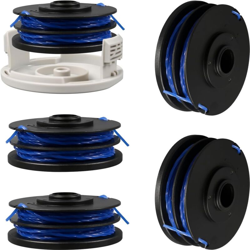 Lntyq - Bobine de fil de rechange pour débroussailleuse RAC123 φ1,6 mm RAC122 pour Ryo-bi RLT4027, 5132002671, RLT4125, RLT5027, (4 bobines et 1