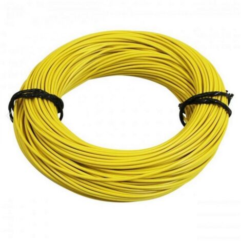 Bobine de fil électrique jaune multibrin 7/10 0.50mm² x 50m