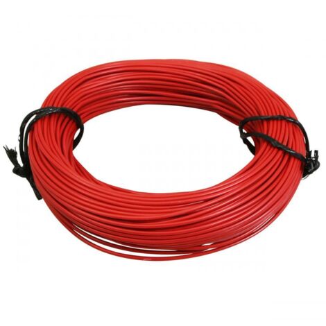 Bobine de fil électrique rouge multibrin 9/10 0.75mm² x 50m