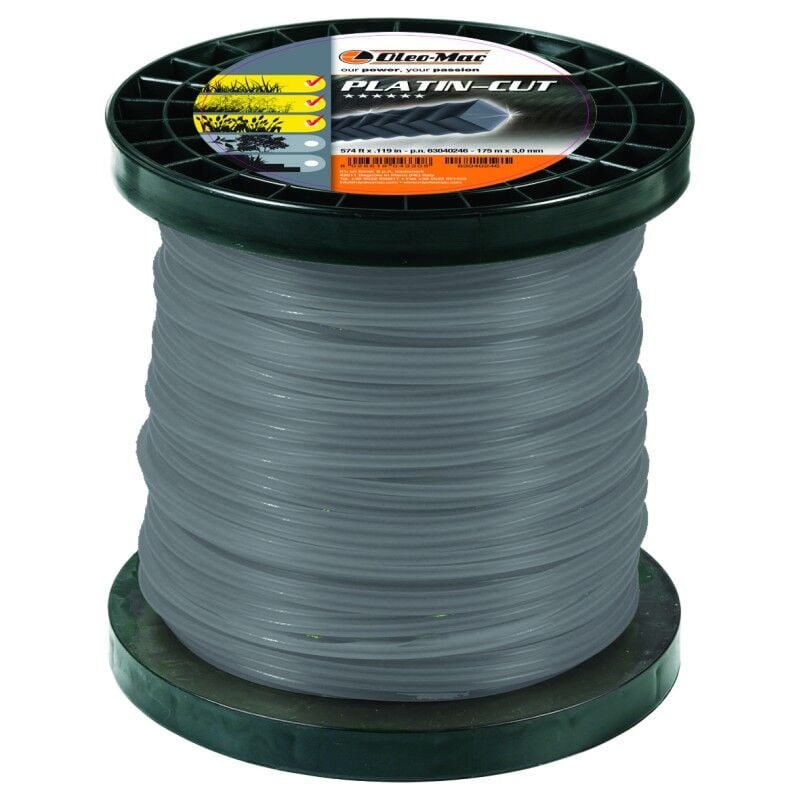 Bobine de Fil Nylon Carré Ondulé D.3mm x 175m