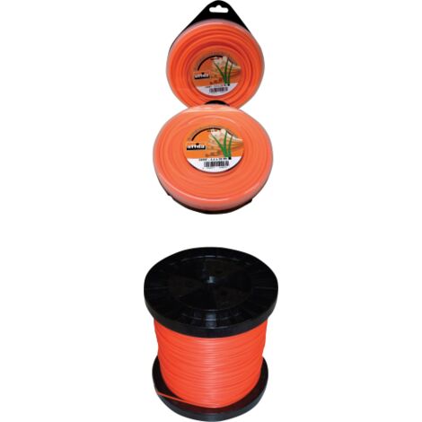 bobine de fil nylon pour dA broussailleuse section carrA e mm 3x180 mt lacet