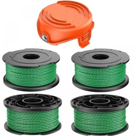 Bobine de fil pour Black et Decker GL7033 GL8033 GL9035 A6486 débroussailleuse sans fil 2,0 mm 6,1 m, Bobine de fil rechange Coupe Bordure pour Black and Decker A6486 (4 + 1pcs)