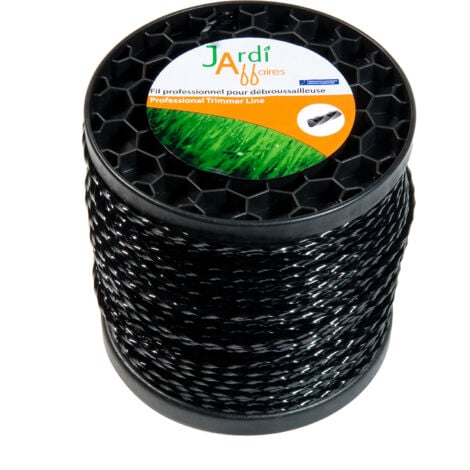 JARDIAFFAIRES Bobine de fil Torsade pour débroussailleuse qualité PRO 4mm x 88 mètres