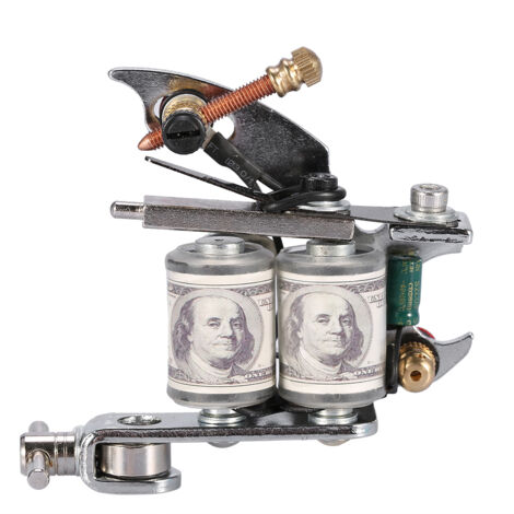 Bobine de film pour machine à tatouage professionnelle, cadre pistolet et équipement d'alimentation pour ombrage, argenté.