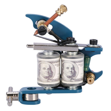 Bobine de film professionnelle pour machine à tatouage, cadre pistolet bleu pour équipement d'ombrage et fournitures