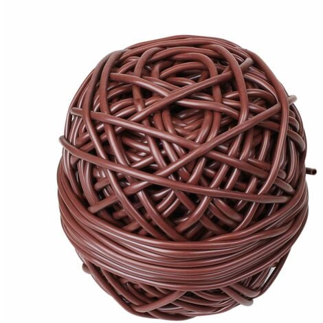 Bobine de lien tube creux antigel en PVC - Diam 3 mm x 50 m - Marron - Linxor