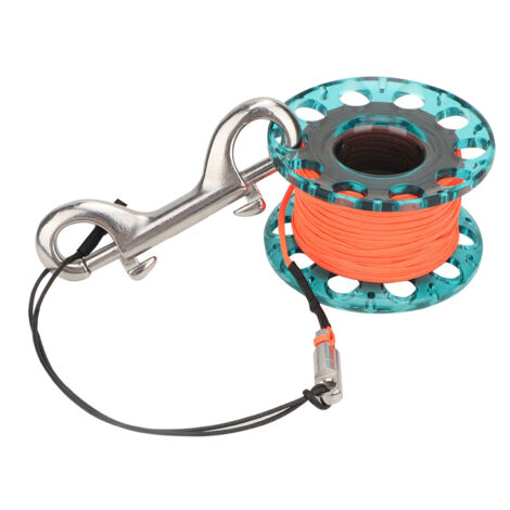 Bobine de plongée sous-marine 30 mètres, 4 couleurs, accessoire durable pour plongeur (Bleu)