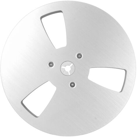 Bobine de prise de son argentée Nab, 7 pouces 1/4 avec 3 trous anti-vent et dérouleur ouvert pour enregistrement