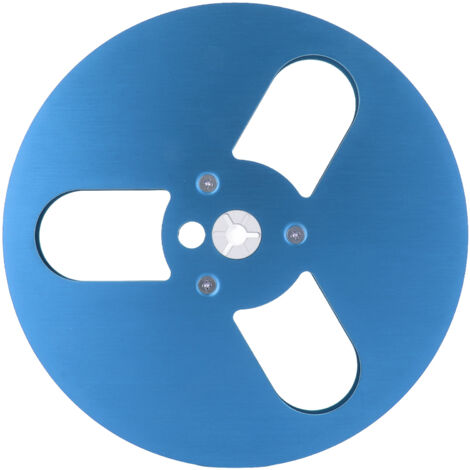 Bobine de prise de son en alliage d'aluminium de 7 pouces, 1/4 pouce, résistante au vent, 3 trous, pour enregistrement NAB bleu