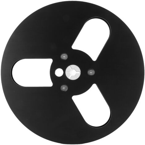 Bobine de prise de son en aluminium 1/4 pouce 7 pouces, 3 trous, résistante au vent, pour enregistrement Nab, noire