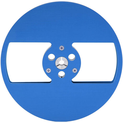 Bobine de prise universelle en alliage d'aluminium 7 pouces 1/4, 2 trous, pour machine Nab, compatible TEAC, couleur bleue.
