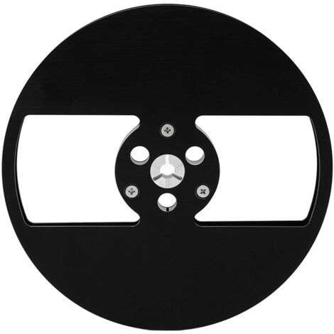 Bobine de Prise Universelle Vide 1/4 Pouce 7 Pouces en Alliage d'Aluminium 2 Trous pour Machine Nab TEAC Noir