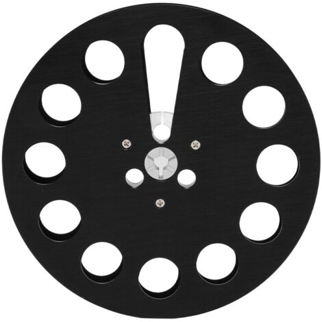 Bobine de Prise Vide 7 Pouces 1/4 en Alliage d'Aluminium 11 Trous Universel pour Machine d'Enregistrement Noire