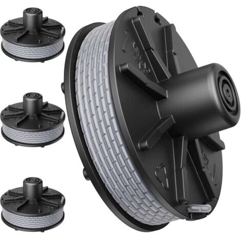 Bobine de rechange pour coupe-bordures, lot de 4 bobines en nylon Φ1,6 mm 6,2 m 5307-20 avec alimentation automatique, compatible avec les débroussailleuses Gardena EasyCut, ComfortCut, PowerCut et Sm