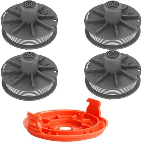 Bobine de rechange pour débroussailleuse Gardena 5307-20, 6,1 m x 1,65 mm pour débroussailleuse Gardena EasyCut ComfortCut PowerCut SmallCut (4 bobines + 1 housse)