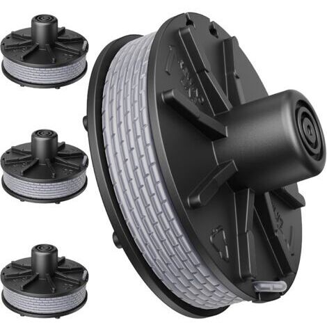 Bobine de rechange pour débroussailleuse, lot de 4, diamètre 1,6 mm, longueur 6,2 m, référence 5307-20, en nylon, alimentation automatique. Compatible avec les débroussailleuses Gardena EasyCut, Comfo