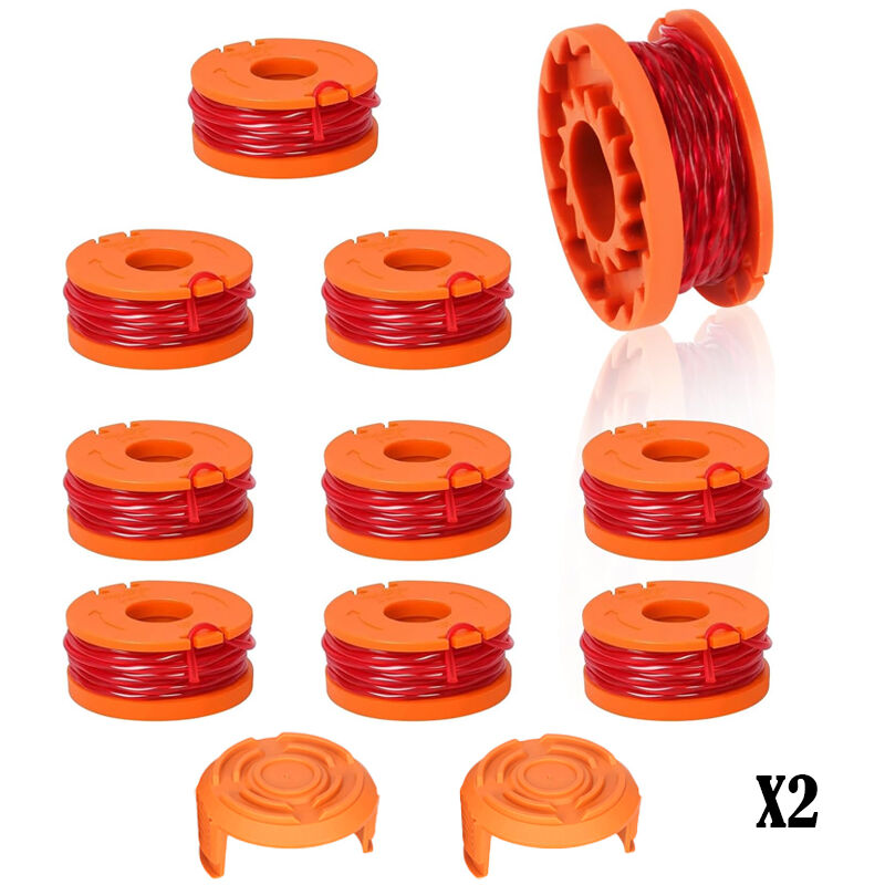 Bobine de rechange pour tondeuse à gazon worx WA0010/WA6531, compatible avec Worx WA0010, capuchon d'alimentation pour cordon de désherbage