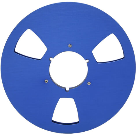 Bobine de Récupération Vide 10,5 Pouces 1/4 en Alliage d'Aluminium 3 Trous pour Machine à Ruban Sonore, Compatible Pioneer Blue