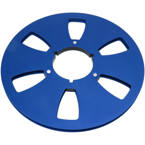 Bobine de Rembobinage Vide 1/4 10,5 Pouces 6 Trous Alliage d'Aluminium Pièce Machine Universelle Bleue pour Bande Sonore
