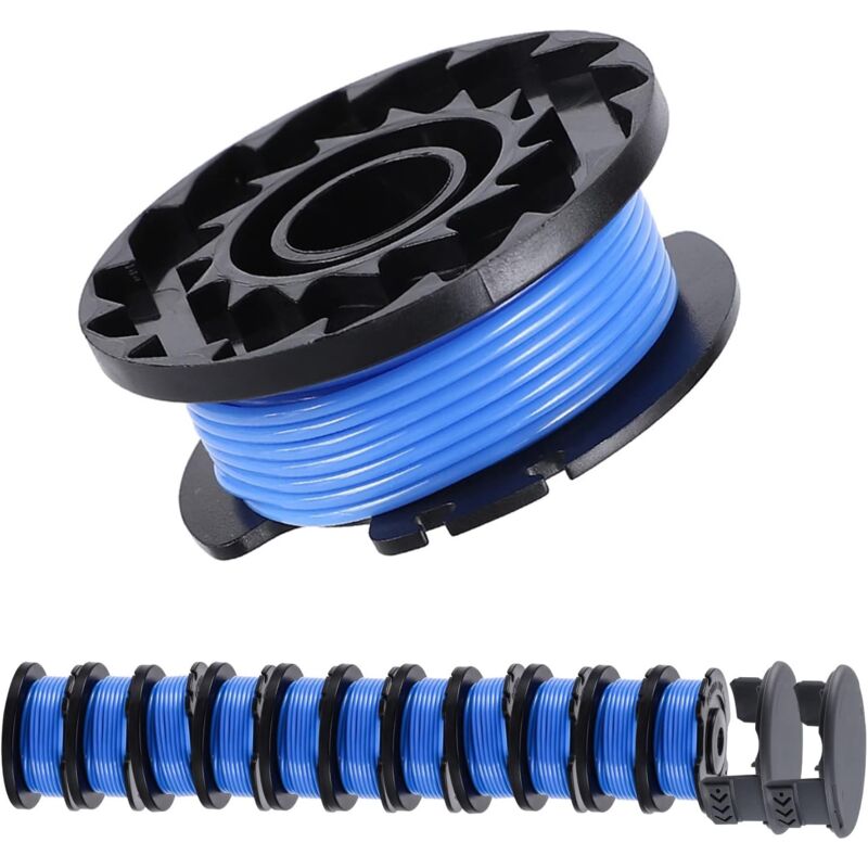 Bobine de remplacement à ligne unique 065'' x 16ft pour coupe-bordures Greenworks Weed Eater, Auto-Feed, Parts Model 29252, 29092 (12 bobines & 2