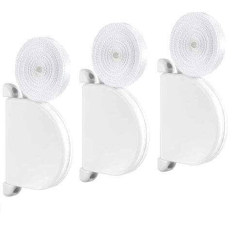 Bobine de ruban en 3 parties pour volets roulants rotatifs, montage en surface avec système de charnière, blanc.